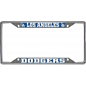 Fan Mat License Plate Frame - MLB Los Angeles Dodgers Logo Metal - 26617