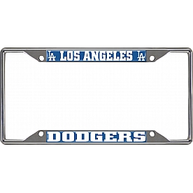 Fan Mat License Plate Frame - MLB Los Angeles Dodgers Logo Metal - 26617