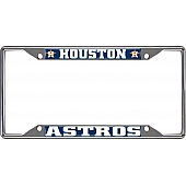 Fan Mat License Plate Frame - MLB Houton Astros Logo Metal - 26590