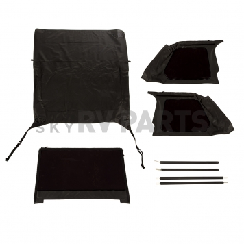 Rugged Ridge Soft Top - Black Fastback Top Vinyl - 1379035