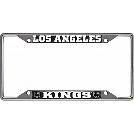 Fan Mat License Plate Frame - NHL Los Angeles Kings Logo Metal - 17162