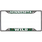 Fan Mat License Plate Frame - NHL Minnesota Wild Logo Metal - 17178