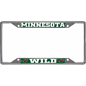 Fan Mat License Plate Frame - NHL Minnesota Wild Logo Metal - 17178