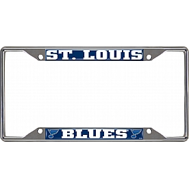 Fan Mat License Plate Frame - NHL St. Louis Blues Logo Metal - 17186