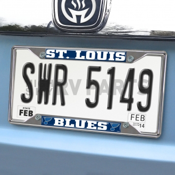 Fan Mat License Plate Frame - NHL St. Louis Blues Logo Metal - 17186-1