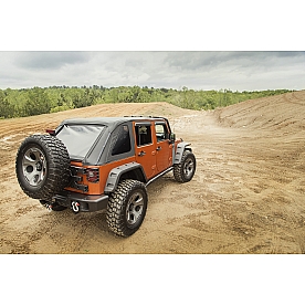 Rugged Ridge Soft Top - Black Fastback Top Vinyl - 1379038
