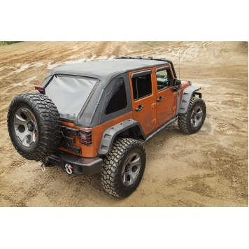 Rugged Ridge Soft Top - Black Fastback Top Vinyl - 1379038-1