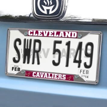 Fan Mat License Plate Frame - NBA Cleveland Cavaliers Logo Metal - 17202-1