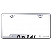 Automotive Gold License Plate Frame - Silver Stainless Steel - GFWHODATEC
