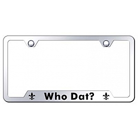 Automotive Gold License Plate Frame - Silver Stainless Steel - GFWHODATEC