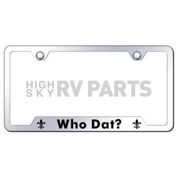 Automotive Gold License Plate Frame - Silver Stainless Steel - GFWHODATEC