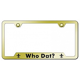 Automotive Gold License Plate Frame - Gold Stainless Steel - GFWHODATEG