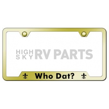 Automotive Gold License Plate Frame - Gold Stainless Steel - GFWHODATEG