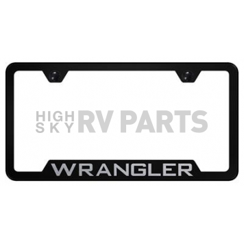 Automotive Gold License Plate Frame - Black Stainless Steel - GFWRAEB