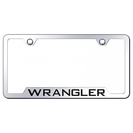 Automotive Gold License Plate Frame - Silver Stainless Steel - GFWRAEC