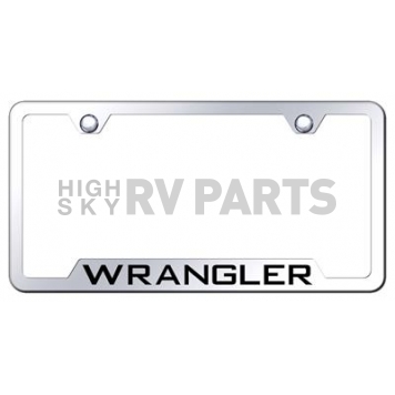 Automotive Gold License Plate Frame - Silver Stainless Steel - GFWRAEC