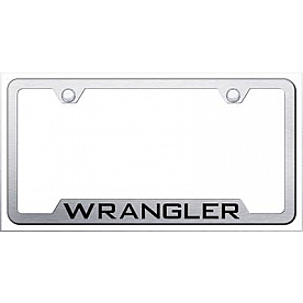 Automotive Gold License Plate Frame - Silver Stainless Steel - GFWRAES