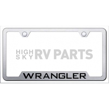 Automotive Gold License Plate Frame - Silver Stainless Steel - GFWRAES