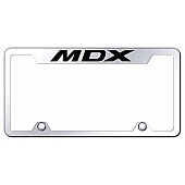 Automotive Gold License Plate Frame - Silver Stainless Steel - TFMDXEC