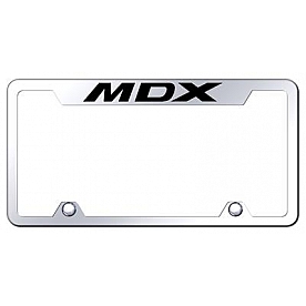 Automotive Gold License Plate Frame - Silver Stainless Steel - TFMDXEC