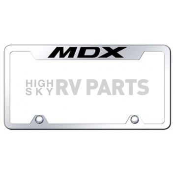 Automotive Gold License Plate Frame - Silver Stainless Steel - TFMDXEC