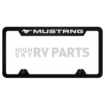 Automotive Gold License Plate Frame - Black Stainless Steel - TFMUSEB