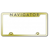 Automotive Gold License Plate Frame - Gold Stainless Steel - TFNAVEG