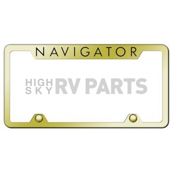 Automotive Gold License Plate Frame - Gold Stainless Steel - TFNAVEG