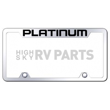 Automotive Gold License Plate Frame - Silver Stainless Steel - TFPLTEC