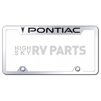 Automotive Gold License Plate Frame - Silver Stainless Steel - TFPONEC