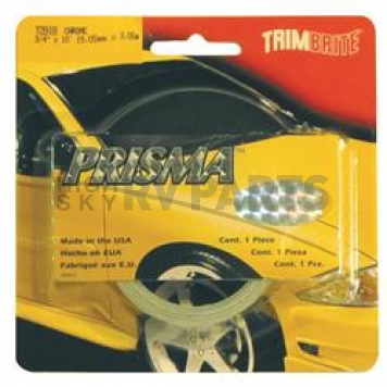 Trimbrite Pinstripe Tape - Single Solid Stripe Vinyl Chrome/ Silver - T0918