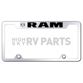 Automotive Gold License Plate Frame - Silver Stainless Steel - TFRAMEC