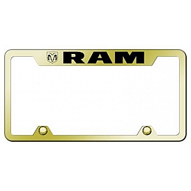 Automotive Gold License Plate Frame - Gold Stainless Steel - TFRAMEG