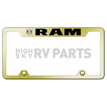 Automotive Gold License Plate Frame - Gold Stainless Steel - TFRAMEG