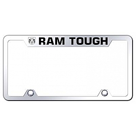 Automotive Gold License Plate Frame - Silver Stainless Steel - TFRAMTEC