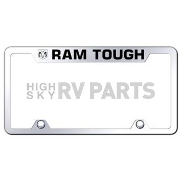 Automotive Gold License Plate Frame - Silver Stainless Steel - TFRAMTEC