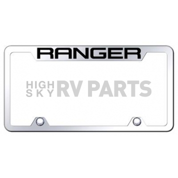 Automotive Gold License Plate Frame - Silver Stainless Steel - TFRNGEC