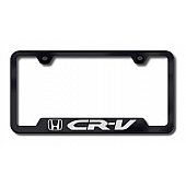 Automotive Gold License Plate Frame - Black Stainless Steel - GFCRVEB
