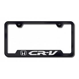 Automotive Gold License Plate Frame - Black Stainless Steel - GFCRVEB