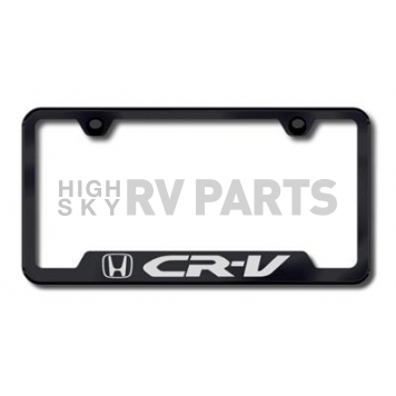 Automotive Gold License Plate Frame - Black Stainless Steel - GFCRVEB