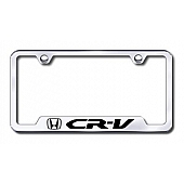 Automotive Gold License Plate Frame - Silver Stainless Steel - GFCRVEC