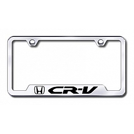 Automotive Gold License Plate Frame - Silver Stainless Steel - GFCRVEC