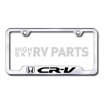 Automotive Gold License Plate Frame - Silver Stainless Steel - GFCRVEC