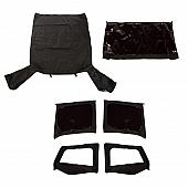 Rugged Ridge Soft Top - Black Diamond Standard Top Sailcloth Fabric - 1375235