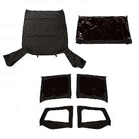 Rugged Ridge Soft Top - Black Diamond Standard Top Sailcloth Fabric - 1375235