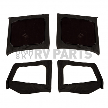 Rugged Ridge Soft Top - Black Diamond Standard Top Sailcloth Fabric - 1375235-3