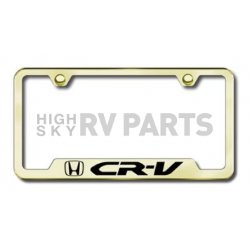 Automotive Gold License Plate Frame - Gold Stainless Steel - GFCRVEG