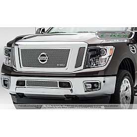 T-Rex Truck Products Grille Insert - Mesh Rectangular Polished Stainless Steel - 54785