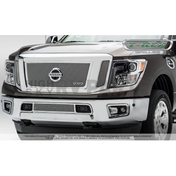 T-Rex Truck Products Grille Insert - Mesh Rectangular Polished Stainless Steel - 54785