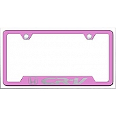 Automotive Gold License Plate Frame - Pink Stainless Steel - GFCRVEP